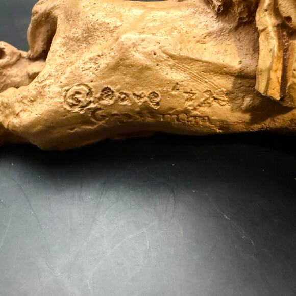 Vtg Dave Grossman 1973 Lazy Lion Sculpture Signed and Dated - Picture 8 of 8